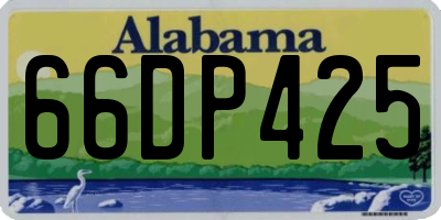 AL license plate 66DP425