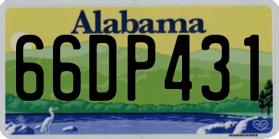 AL license plate 66DP431