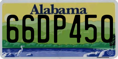 AL license plate 66DP450