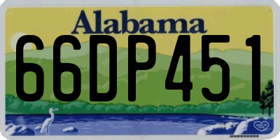 AL license plate 66DP451