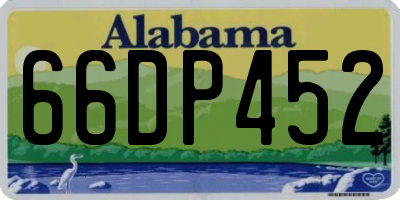 AL license plate 66DP452