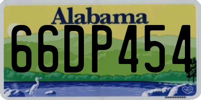 AL license plate 66DP454