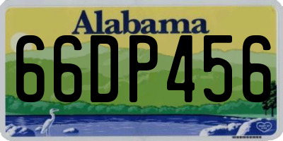 AL license plate 66DP456