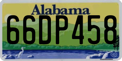 AL license plate 66DP458