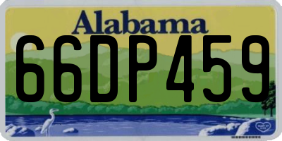 AL license plate 66DP459