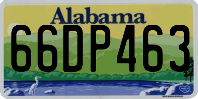 AL license plate 66DP463