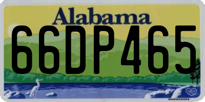 AL license plate 66DP465