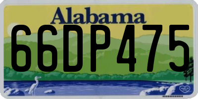 AL license plate 66DP475