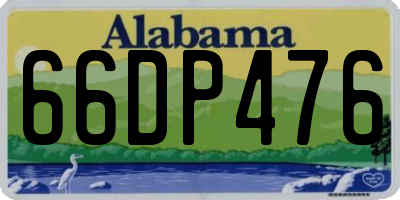 AL license plate 66DP476