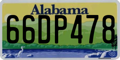 AL license plate 66DP478