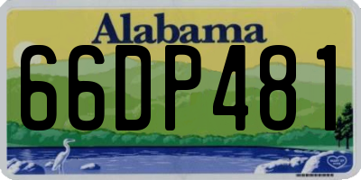 AL license plate 66DP481