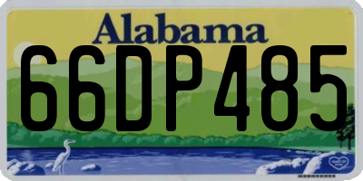 AL license plate 66DP485