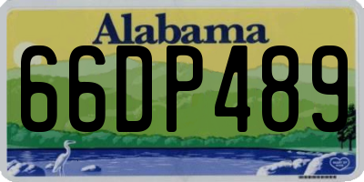 AL license plate 66DP489