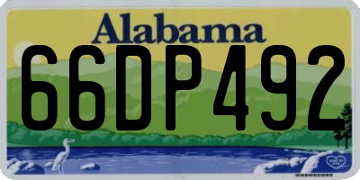 AL license plate 66DP492