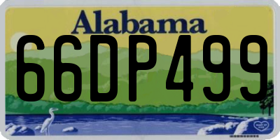 AL license plate 66DP499