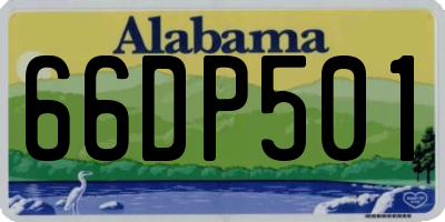 AL license plate 66DP501