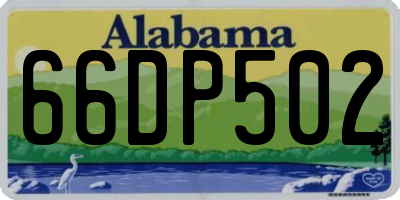 AL license plate 66DP502