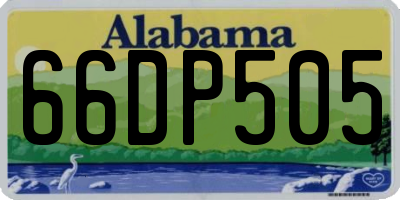 AL license plate 66DP505