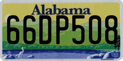 AL license plate 66DP508