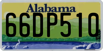 AL license plate 66DP510
