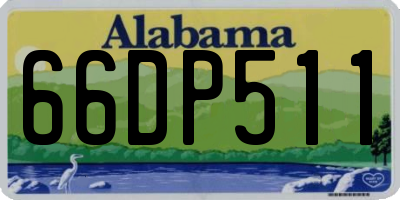 AL license plate 66DP511