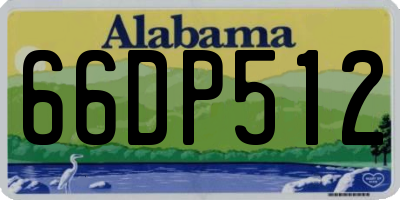 AL license plate 66DP512