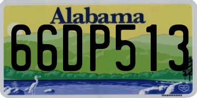 AL license plate 66DP513