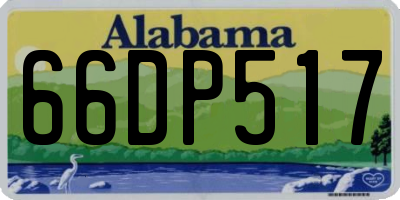 AL license plate 66DP517