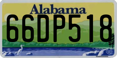 AL license plate 66DP518