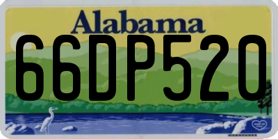 AL license plate 66DP520