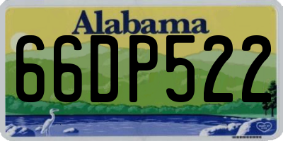 AL license plate 66DP522