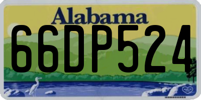 AL license plate 66DP524