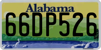 AL license plate 66DP526