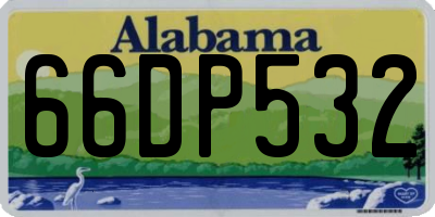 AL license plate 66DP532