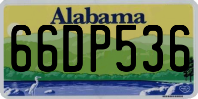 AL license plate 66DP536
