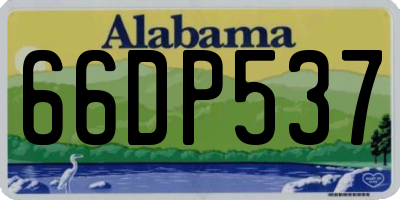 AL license plate 66DP537