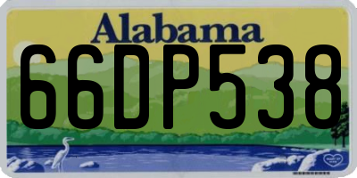 AL license plate 66DP538