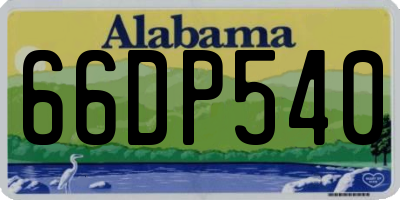 AL license plate 66DP540