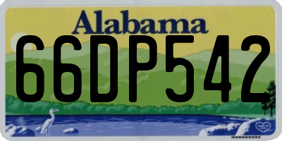AL license plate 66DP542