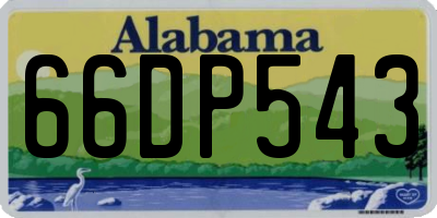 AL license plate 66DP543