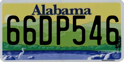 AL license plate 66DP546