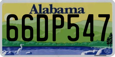 AL license plate 66DP547