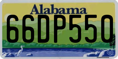 AL license plate 66DP550
