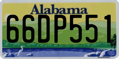 AL license plate 66DP551