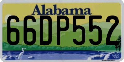 AL license plate 66DP552