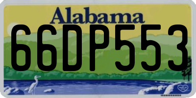 AL license plate 66DP553