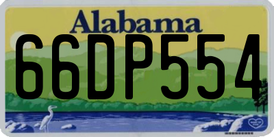 AL license plate 66DP554