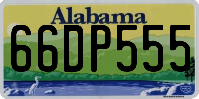 AL license plate 66DP555