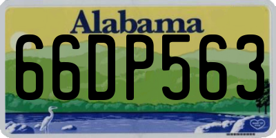 AL license plate 66DP563