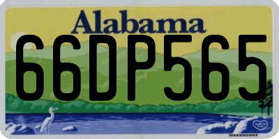AL license plate 66DP565